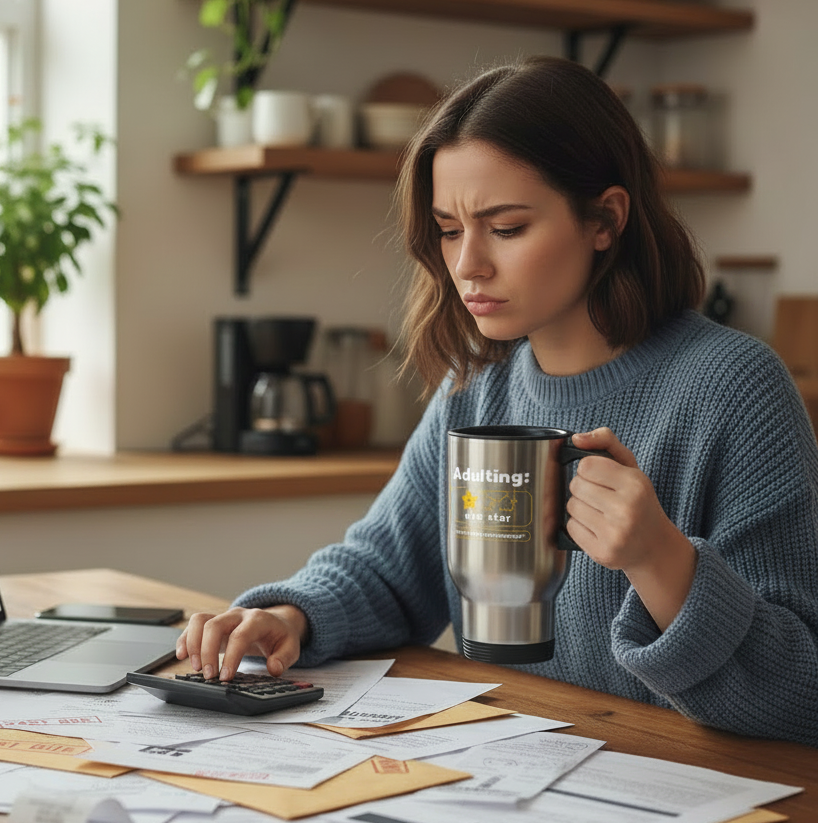 Adulting - Stainless Steel Travel Mug