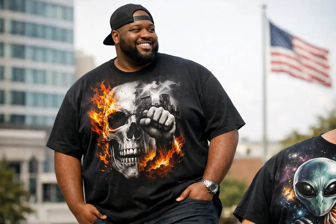 Men's 6XL Graphic T Shirts That Fit and Speak Up