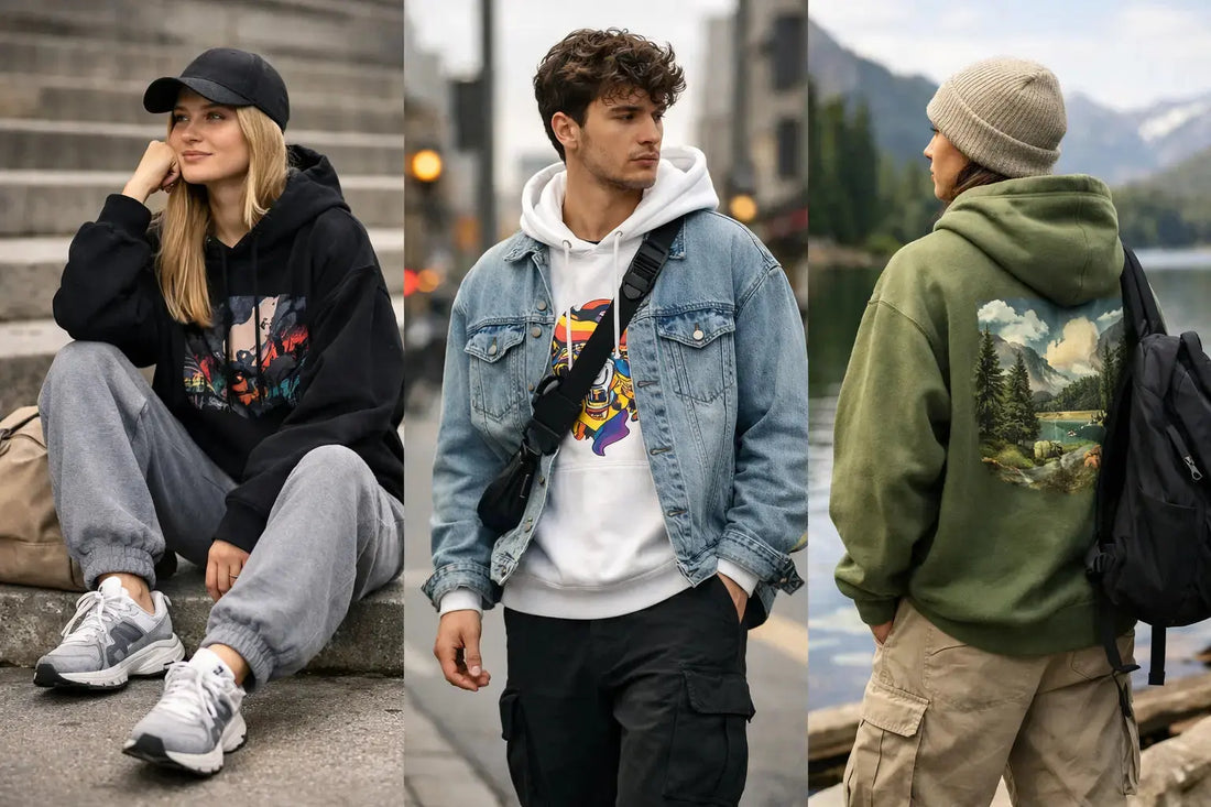 100% No Energy Graphic Hoodie Outfit Ideas
