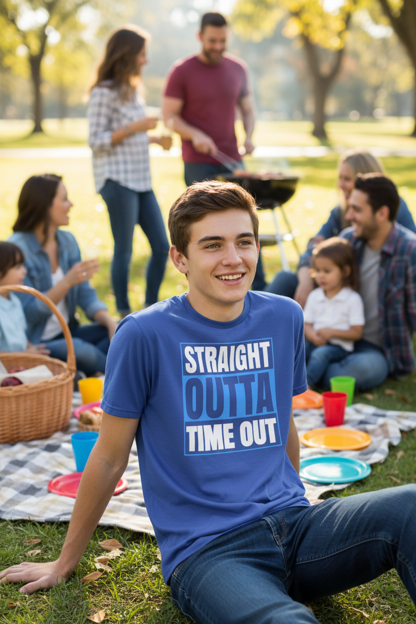 Straight Outta Time Out Shirt | Funny Sarcastic Graphic Tee